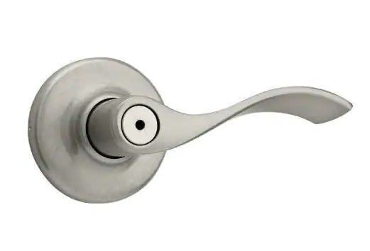 Photo 1 of 2PCK- Kwikset Balboa Satin Nickel Privacy Bed/Bath Door Handle with Microban Antimicrobial Technology