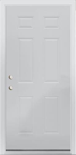 Photo 1 of  38"W x 81"H GREY Smooth 6 Panel Composite Frame Exterior Door System - RIGHT HANDED 