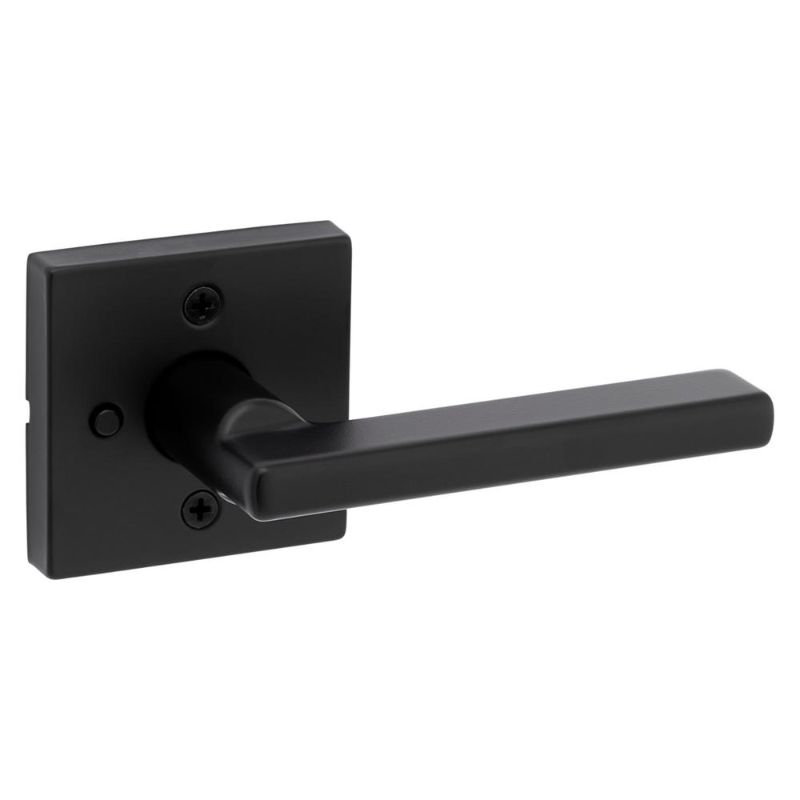 Photo 1 of ***SET OF 3**Kwikset Halifax Square Matte Black Privacy Bed/Bath Door Handle
