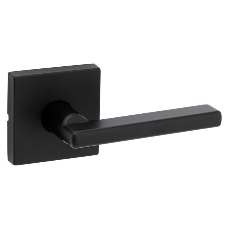 Photo 1 of ***SET OF 2**Kwikset Halifax Square Matte Black Hall/Closet Passage Door Lever
