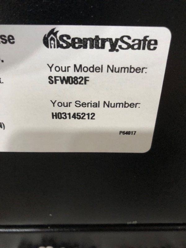 Photo 4 of SentrySafe 0.81 Cu. Ft. Digital Fire/Water Safe, Black