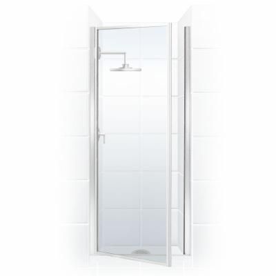 Photo 1 of **READ BELOW**Legend 26.625 in. to 27.625 in. x 64 in. Framed Hinged Shower Door in Chrome with Clear Glass