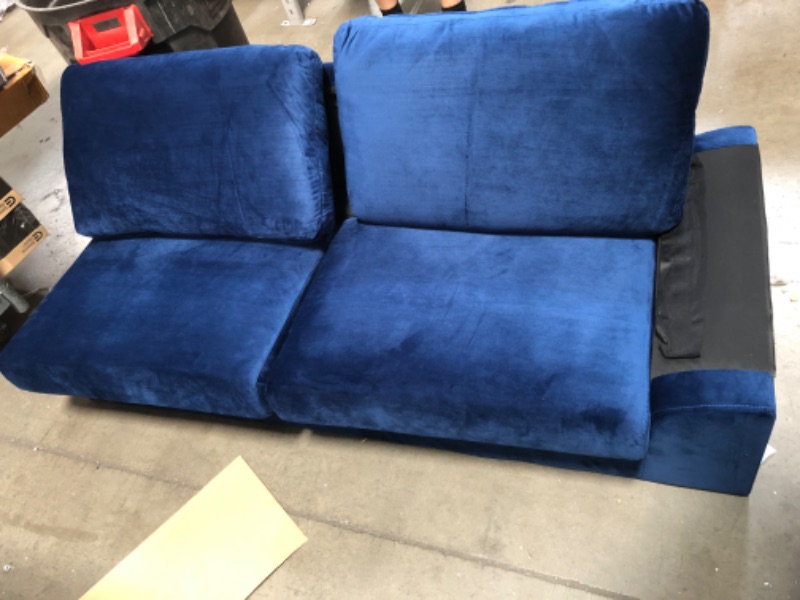 Photo 2 of **INCOMPLETE BOX 1 OF 2**Groovy Navy 2 Piece Sectional