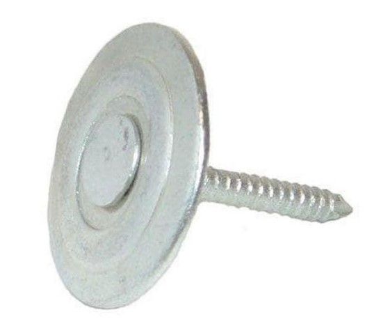 Photo 1 of #12 x 3/4 in. Electro-Galvanized Roofing Nails with Metal Round Cap (50 lb.-Pack)
