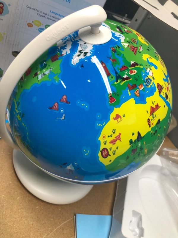 Photo 2 of Orboot Earth by PlayShifu (App Based): Interactive AR Globe for Kids, STEM Toy for Boys & Girls Ages 4 -10 | Educational Toy Gift (No Borders, No Names On Globe)
