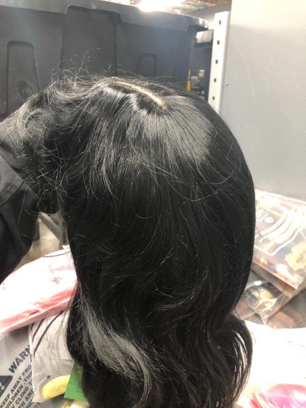 Photo 1 of Black Wig with Bangs Long wavy wig for Women Synthetic lace front wig Heat Resistant Wigs for Daily Party Cosplay
