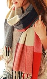 Photo 1 of 2 Pack Wander Agio Women's Fashion Long Shawl Big Grid Winter Warm Lattice Large Scarf