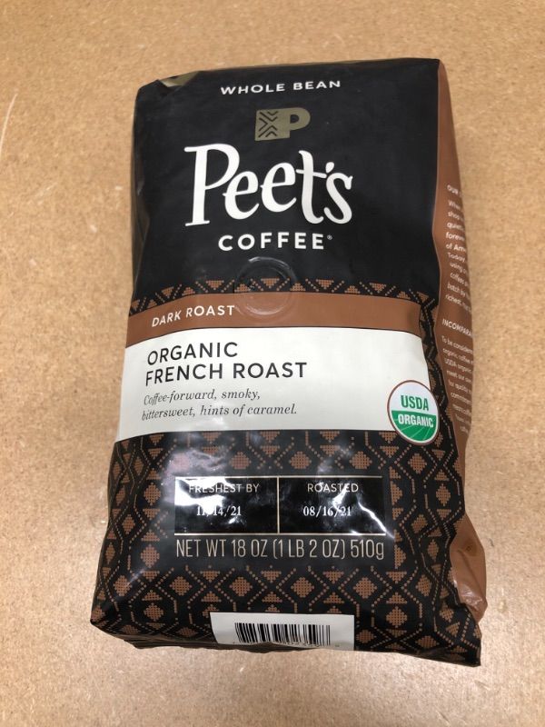 Photo 1 of *2 Pack* *Non refundable* 
Peet's Organic French Whole Bean Coffee - 18oz
Freshest by 11/14/2021