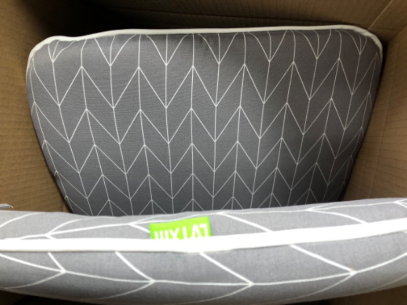 Photo 1 of 2 piece grey white seat cushion