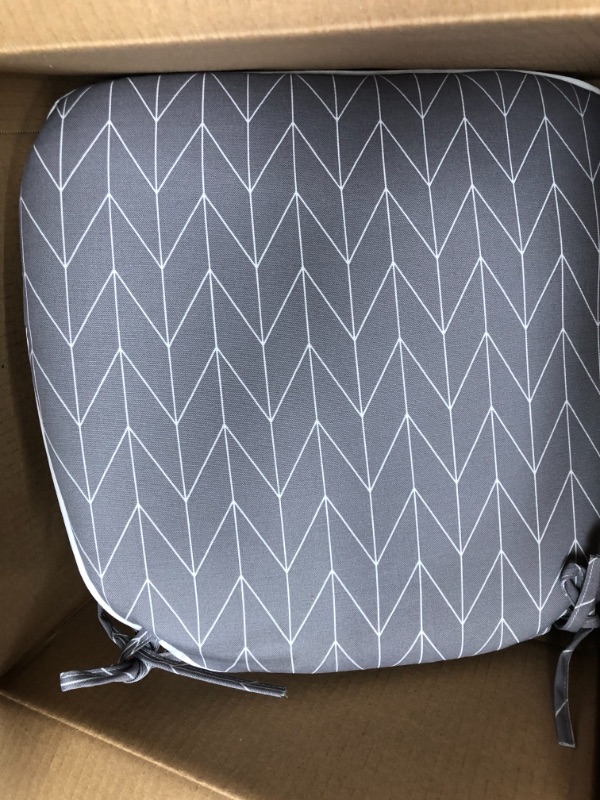 Photo 2 of 2 piece grey white seat cushion
