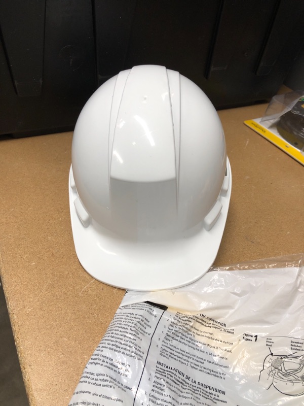 Photo 2 of MAXIMUM SAFETY White 4-Point Ratchet Suspension Vented Cap Style Hard Hat Size 6
