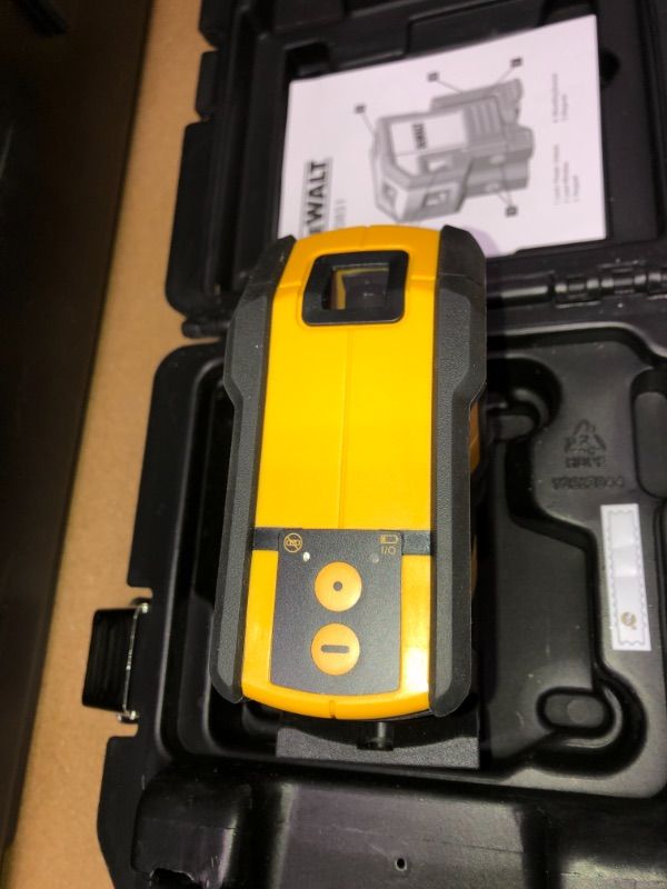 Photo 8 of 165 ft. Red Self-Leveling 5-Spot & Horizontal Line Laser Level with (3) AA Batteries & Case