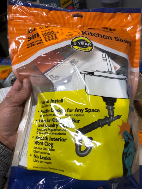 Photo 2 of 1-1/2 in. All-in-One Drain Kit for Single Bowl Kitchen Sinks, Bar Sinks and Utility Sinks
