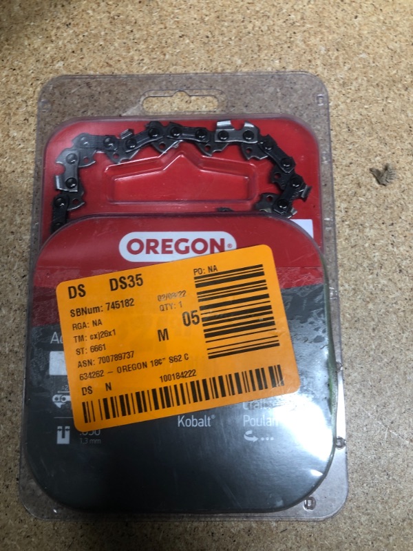 Photo 2 of Oregon
S62 Chainsaw Chain for 18 in. Bar Fits Husqvarna, Echo, Poulan, Craftsman, Homelite and more