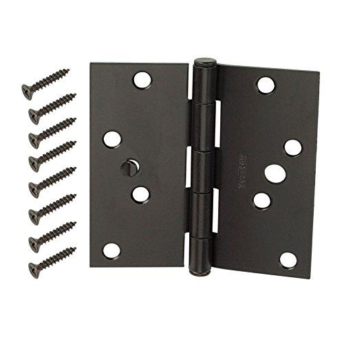 Photo 1 of 3 PACK Everbilt
4 in. Oil-Rubbed Bronze Square Corner Security Door Hinges Value Pack (3-Pack)