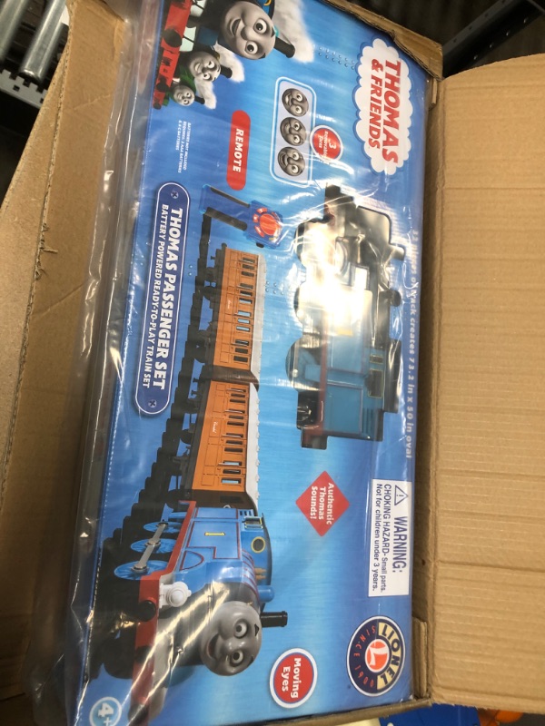 Photo 1 of Lionel Thomas & Friends Battery-Powered Train Set with Remote + 12-Piece Straight Track Expansion Pack
