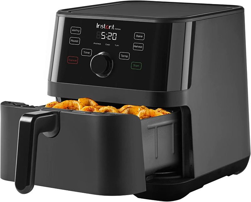 Photo 1 of ***PARTS ONLY*** Instant Vortex 5.7QT Large Air Fryer Oven Combo (90 Recipes in App), Customizable Smart Cooking Programs, Nonstick and Dishwasher-Safe Basket, Black
