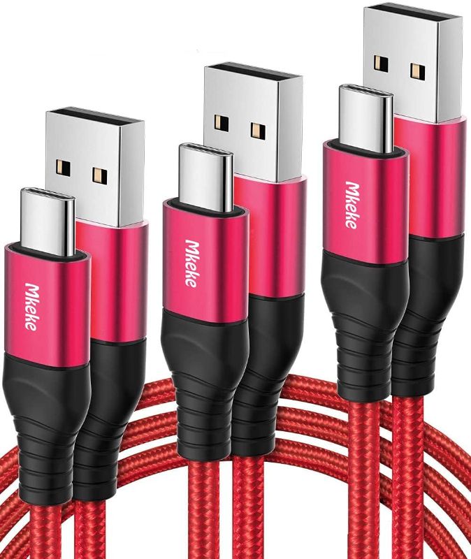 Photo 1 of 2 BOXES OF USB C Cable,Mkeke Fast Charging USB Type C Cable,USB-A to USB-C Cable 3Pack(1/1.5/1.8M) Nylon Braided
