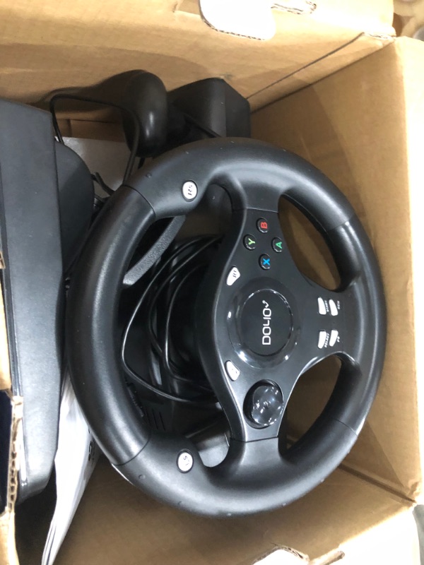 Photo 2 of R270 Degree Gaming Racing Steering Wheel w/ Pedals for compatible with XBOX ONE XBOX 360 PC Driving Force Steering Wheel PS3 PS4
