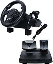 Photo 1 of R270 Degree Gaming Racing Steering Wheel w/ Pedals for compatible with XBOX ONE XBOX 360 PC Driving Force Steering Wheel PS3 PS4
