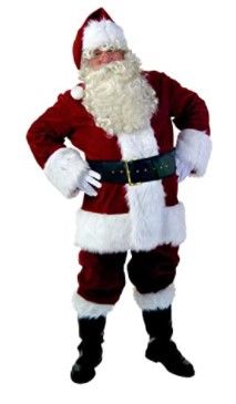 Photo 1 of Edith qi Men's Deluxe Santa Suit Thicken Plush Adult Christmas Costume Cosplay, XXL
