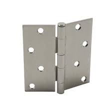 Photo 1 of Everbilt
4 in. Satin Nickel Square Corner Door Hinge(5 packs) 