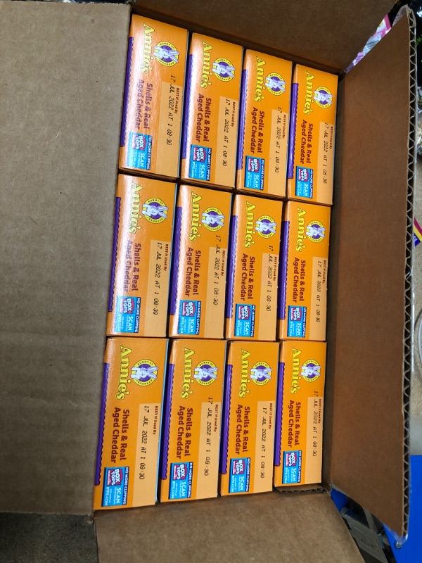 Photo 4 of **Sold As Is**  **No Refund** **No Returns** ** Expire Date: 07/17/2022** Annie's Shells & Aged Cheddar Macaroni and Cheese, Mac and Cheese, 6 oz (Pack of 12)

