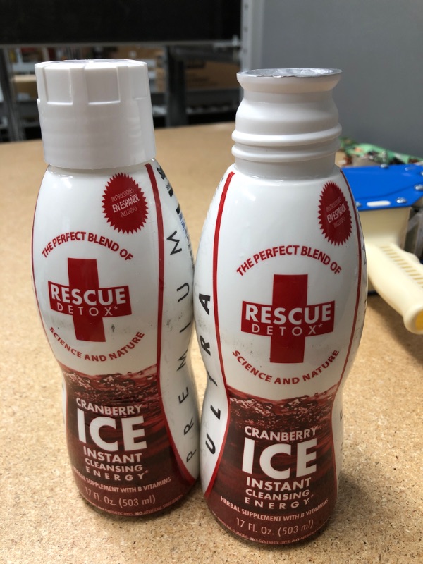 Photo 2 of **expires date : 01/2024** 2-pack : Rescue Detox - ICE - Cranberry Flavor - 17oz | Works in 90 Minutes Up to 5 Hours - Concentrated Cleansing Drink with B Vitamins and Naturally Sweetened with Stevia **Sold As Is**  **No Refund** **No Returns**
