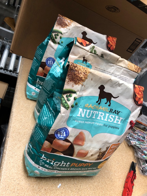 Photo 2 of **Sold As Is**  **No Refund** **No Returns** **expires: 03/27/2022** 3-pack : Rachael Ray Nutrish Bright Puppy Chicken & Brown Rice Dry Dog Food
