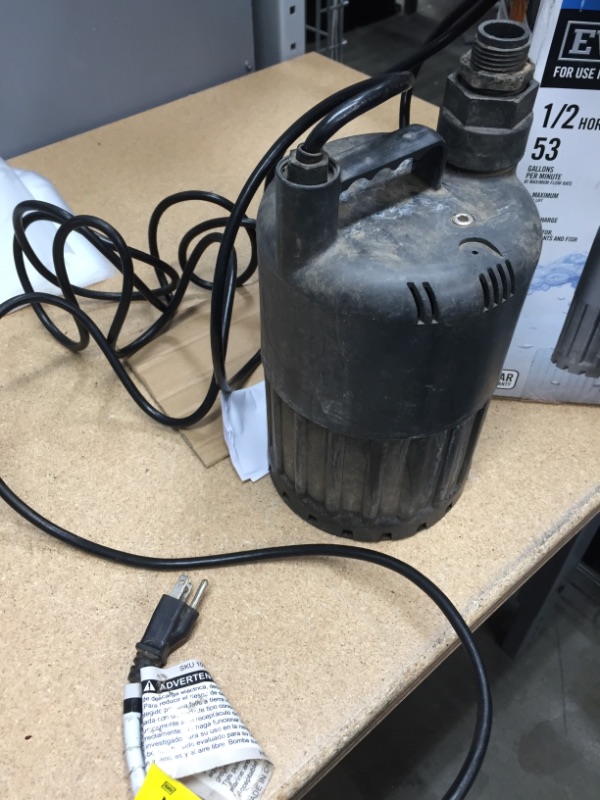 Photo 2 of 1/2 HP Waterfall Submersible Utility Pump
