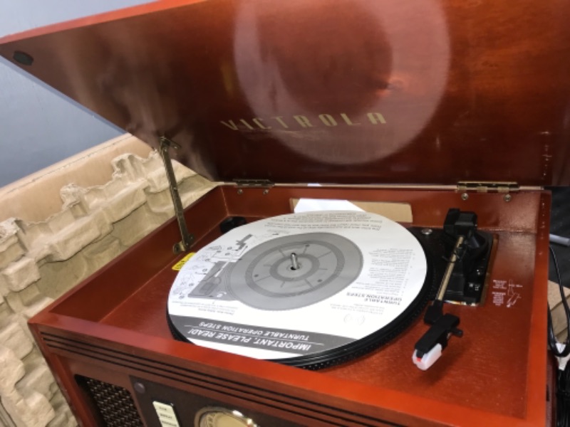 Photo 4 of Victrola 8-in-1 Bluetooth Record Player and Multimedia Center