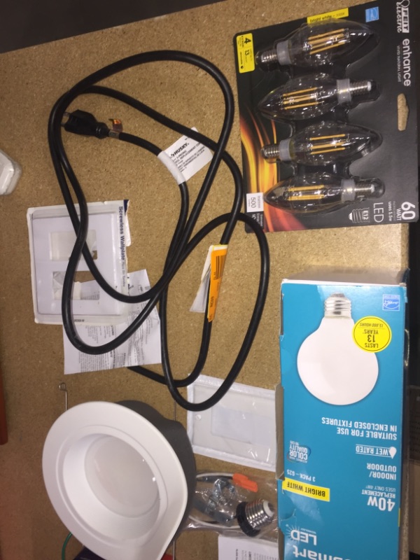 Photo 1 of **Final Sale**
Assortment of Home Improvement Material for Lighting 

