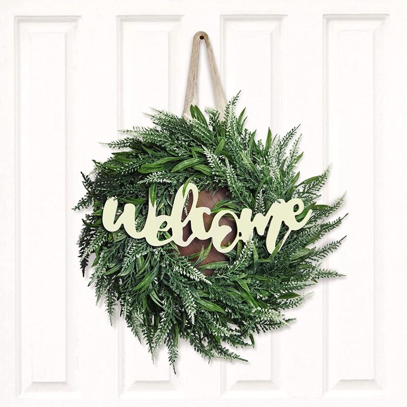 Photo 1 of *2 OF- AELS Welcome Sign for Front Door Decor, Welcome Wreaths Farmhouse Fall Decor,