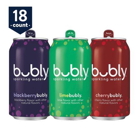 Photo 1 of **BB 03/28/22** (18 Cans) Bubly Sparkling Water, Lime Yours Variety Pack, 12 Fl Oz
