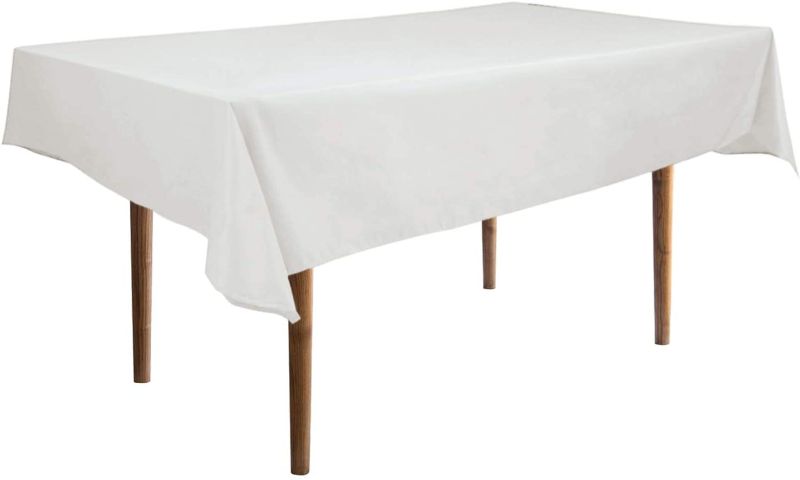 Photo 1 of **2 OF- Easy-Going Rectangle Waterproof Tablecloths 60" x84" Ivory