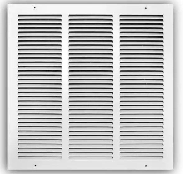 Photo 1 of 16 in. x 16 in. Steel Return Air Grille in White
