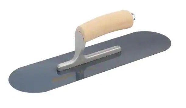 Photo 1 of 14 in. x 4 in. Blue Steel Pool Trowel
