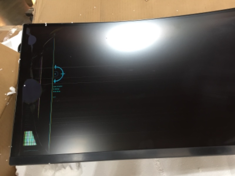 Photo 4 of **DAMAGED SCREEN ***SAMSUNG 49" Class Wide Screen QLED Gaming Quantum Dot (5120x1440) Monitor - LC49RG90SSNX/ZA**READ BELOW** 
