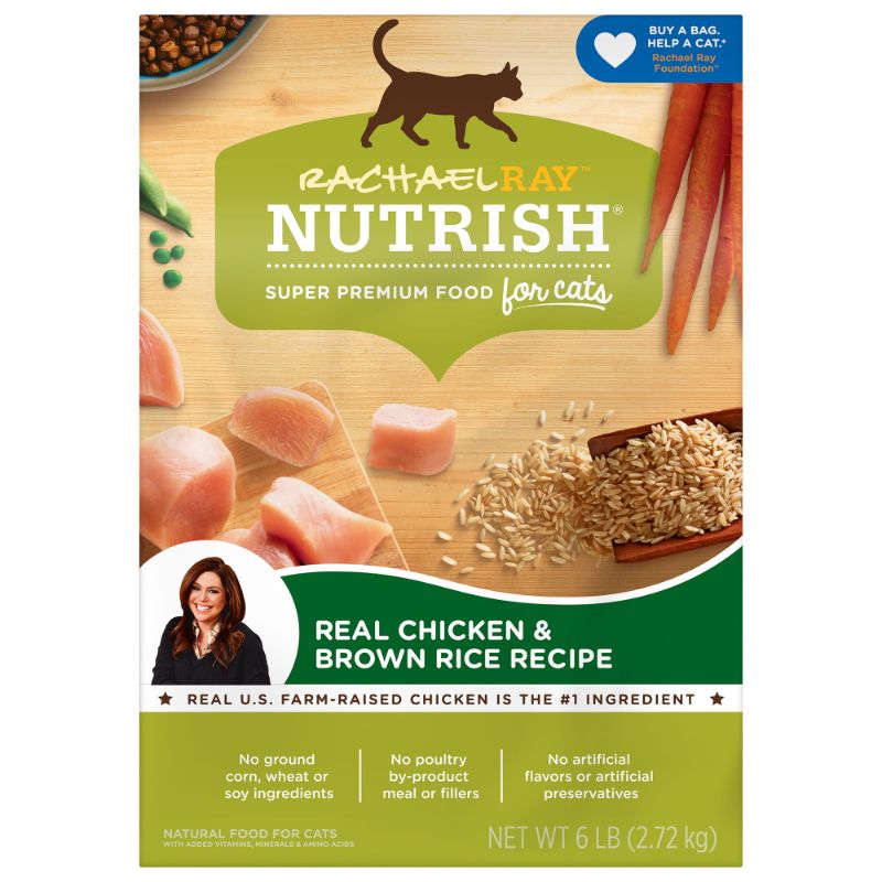 Photo 1 of ***SET OF 3**DATE 02-02-22 ** Rachael Ray Nutrish Natural Chicken & Brown Rice Recipe Dry Cat Food, 6 Lbs.
