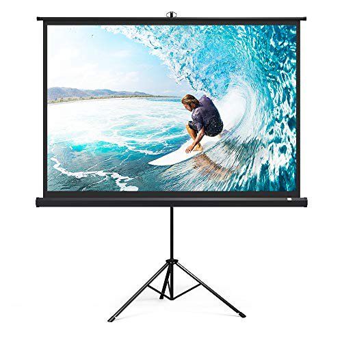 Photo 1 of **READ BELOW** TaoTronics Projector Screen with Stand, TT-HP020 Indoor Outdoor Movie Projection Screen 4K HD 120" 4:3 with Wrinkle-Free Design (Easy to Clean, 1.1 Gain, 160° Viewing Angle & Includes a Carry Bag)
