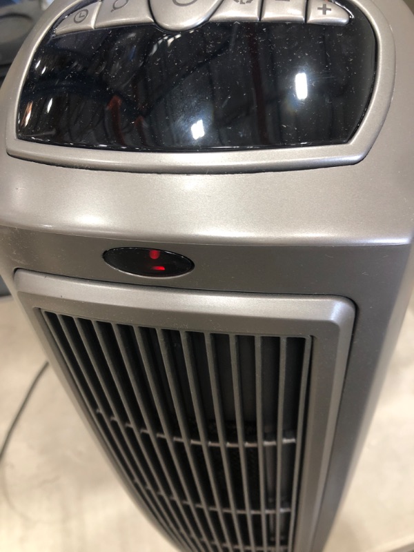 Photo 4 of Lasko 755320 Ceramic Space Tower Heater, 8.5?L x 7.25?W x 23?H, Silver
