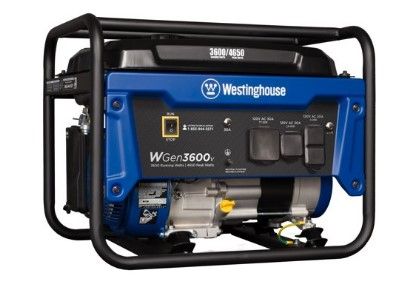 Photo 1 of Westinghouse WGen3600V 4,650/3,600 Watt Gasoline Powered RV-Ready Portable Generator with Automatic Low Oil Shutdown