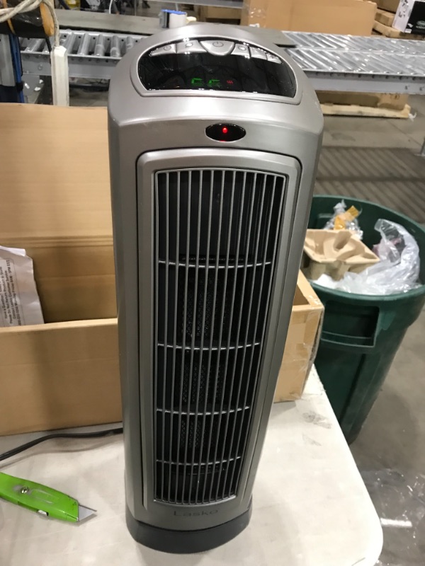 Photo 3 of Lasko 755320 Ceramic Space Tower Heater, 8.5?L x 7.25?W x 23?H, Silver
