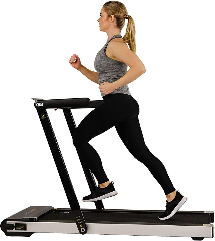 Photo 1 of Sunny Health & Fitness ASUNA Premium Slim Folding Treadmill Running Machine with Speakers for Home Gyms
