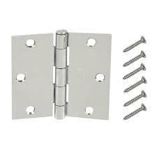 Photo 1 of 3Everbilt
3-1/2 in. Chrome Square Corner Door Hinges Value Pack (3-Pack)

