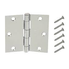 Photo 1 of 3 Everbilt
3-1/2 in. Chrome Square Corner Door Hinges Value Pack (3-Pack)