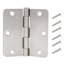 Photo 1 of 3 Everbilt
3-1/2 in. Satin Nickel 1/4 in. Radius Door Hinges Value Pack (3-Pack)