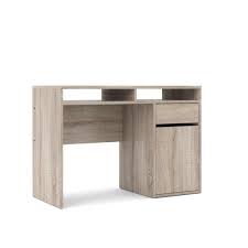 Photo 1 of 44 in. Rectangular Truffle 1 Drawer Writing Desk with Adjustable Shelves