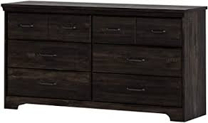 Photo 1 of ***BOX ONE OF TWO ONLY*** South Shore Versa Collection 8-Drawer Double Dresser, Weathered Oak with Antique Handles-black**