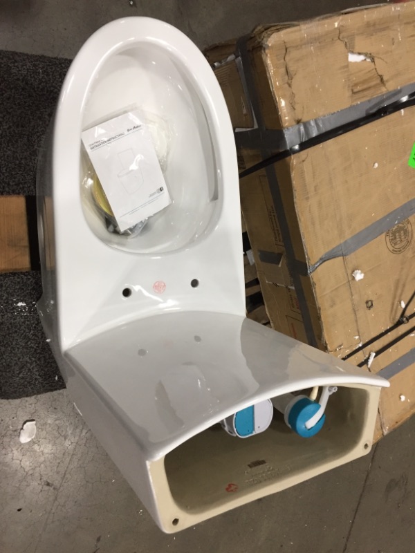 Photo 5 of missing lid**
Swiss Madison St. Tropez 1-Piece 0.8/1.28 GPF Dual Flush Elongated Toilet in White
